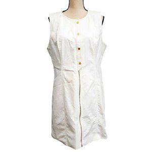 Michael Kors Zipper Up Dress White Size 16